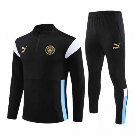 Manchester City Quarter Zip Sweat de Treino Conjunto 2023-24 Preta